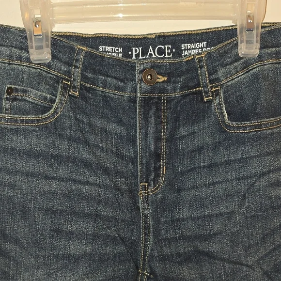 Place Boys Size 12 Dark Blue Skinny Jeans LOT Q - Picture 5 of 8